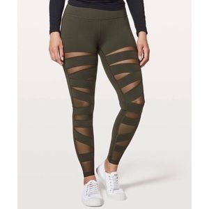 Lululemon tech mesh wunder under dark olive 6 28”
